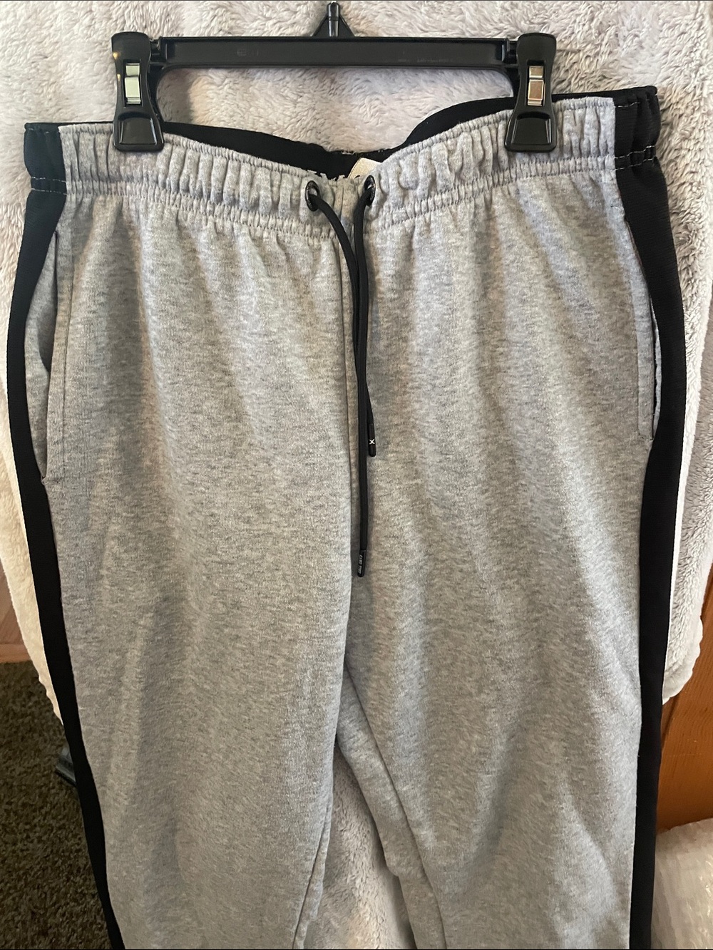 Game Time Grey Joggers with Black Side Panels